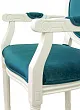 Мягкий стул с подлокотниками Volker Arm Blue and White №4 в Москве