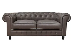 Диван из коричневой кожи Chesterfield Brown Leather 2S