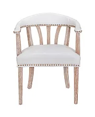 купить Мягкий стул с подлокотниками Tanner White Leather в интернет-магазине