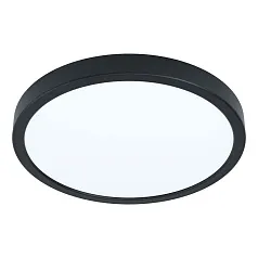 купить стильные 99224 Светодиодный накладной светильник FUEVA 5, 20W (LED), ?285, H28, 2300lm, 3000K, сталь, черный/пл в интернет-магазине