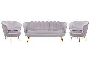 Комплект кресел и дивана ракушка Pearl Triple Grey на заказ в интернет-магазине