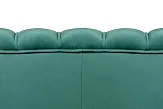 Диван ракушка для гостиниц Pearl Triple Green V2 на черных ножках №5