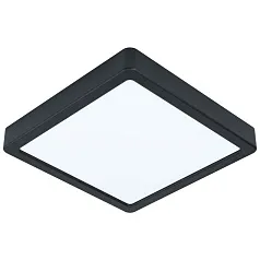 99244 Светодиодный накладной светильник FUEVA 5, 16,5W (LED), 210х210, H28, 1800lm, 3000K, сталь, черн на заказ