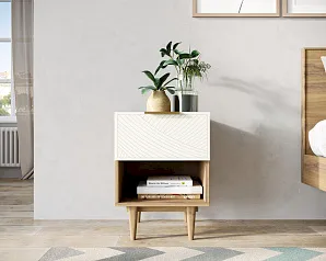 Тумбочка с верхним ящиком "Лайн (Line)" LN10/GR1/beige на заказ в интернет-магазине