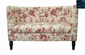 Диван прованс Rose Flower синий в интерьере в Москве