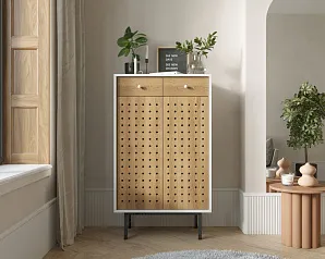 красивый Комод высокий с дверками и ящиками КОТО (KOTO) арт KT19 в интернет-магазине