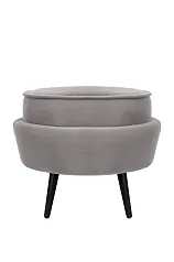 Пуф Pearl Adorn Grey на черных ножках в Москве