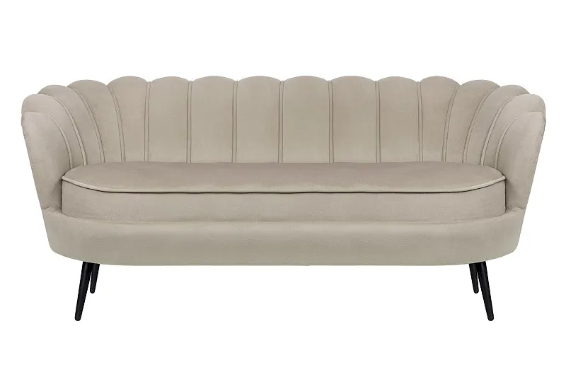 Диван ракушка для гостиниц Pearl Triple Taupe на черных ножках в Москве Диван ракушка для гостиниц Pearl Triple Taupe на черных ножках