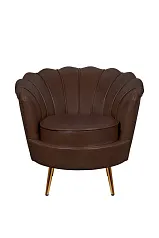 Низкое кресло ракушка Pearl Brown V2 в интерьере в Москве