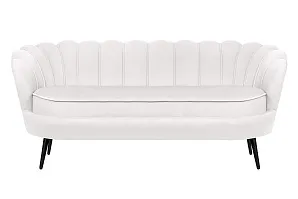 Диван ракушка Pearl Triple Beige на черных ножках на заказ