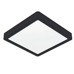 фото 900587 Накладной светильник диммируемый FUEVA 5, 17W (LED), 3000K, L210, B210, H28, сталь, черный / пластик, белый