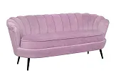 Диван ракушка Pearl Triple Pink на черных ножках №1