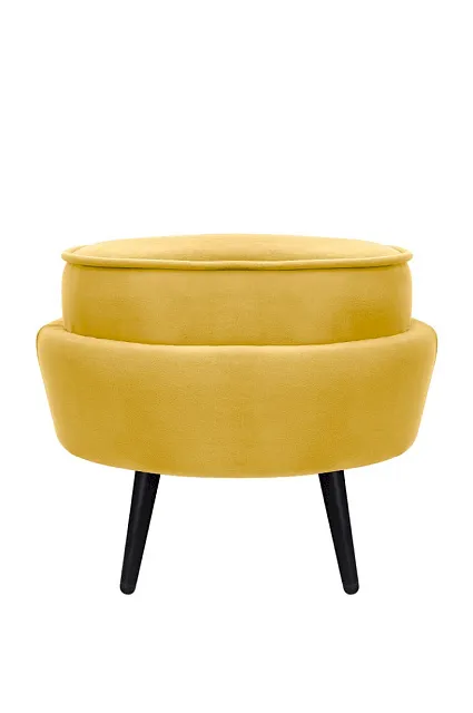 Пуф Pearl Adorn Yellow на черных ножках
