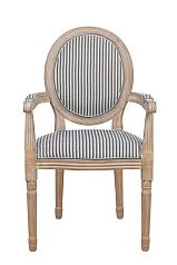 Мягкий стул с подлокотниками Volker Arm Black Pinstripe в интерьере