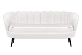 Диван ракушка Pearl Triple Beige на черных ножках №0