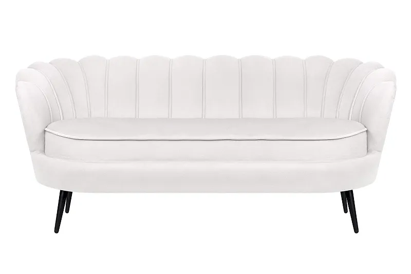 Диван ракушка Pearl Triple Beige на черных ножках в Москве Диван ракушка Pearl Triple Beige на черных ножках