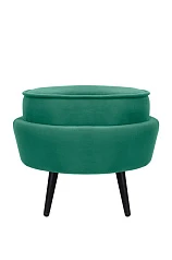 фото Пуф Pearl Adorn Green V2 на черных ножках в интерьере