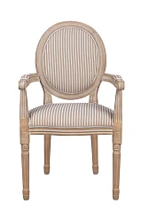 Мягкий стул с подлокотниками Volker Arm Orange Pinstripe в интерьере