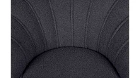 Низкое кресло ракушка Pearl Black Boucle на черных ножках в интернет-магазине