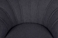 Низкое кресло ракушка Pearl Black Boucle в интерьере