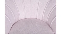 купить Низкое кресло ракушка Pearl Pink Boucle на черных ножках