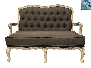 купить красивый Прямой диван модерн Yareli Brown V2 голубой в интернет-магазине