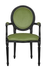 стильный Мягкий стул с подлокотниками Delo Kora Arm Green на заказ