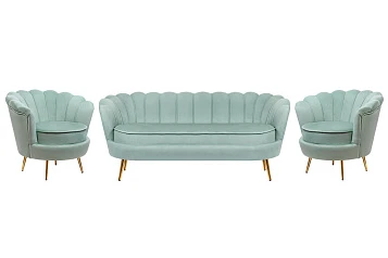 заказать Комплект кресел и дивана ракушка Pearl Triple Green в интернет-магазине