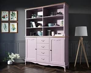 Шкаф Leontina Lavanda с открытым верхом арт ST9351/2L в интерьере