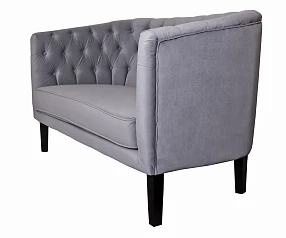 Прямой двухместный диван Harry серый в интерьере