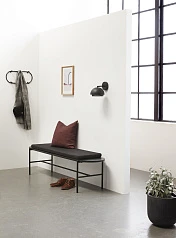 красивые БАНКЕТКА С ПОДУШКОЙ HUBSCH, ДЕРЕВО/МЕТАЛЛ ЧЕРНЫЙ в интернет-магазине