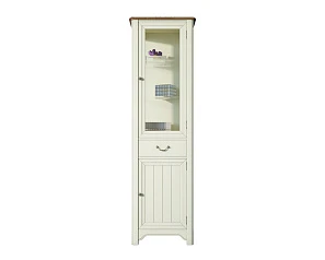 фото Узкий шкаф-витрина "Olivia" в бежевом цвете арт GC2005C в интерьере