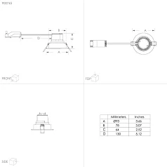 красивые 900745 Комплект встраиваемых диммируемых светильников SALICETO, 3X6W (LED), 2700K, 1350lm, ?88, алюминий, белый / стекло, прозрачный, белый в интернет-магазине