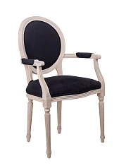 заказать Мягкий стул с подлокотниками Delo Arm Black Velvet в интернет-магазине
