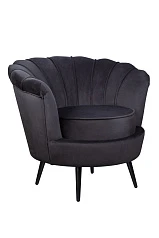 купить Низкое кресло ракушка Pearl черный V2