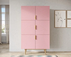 купить Большой комод с шестью дверками "Line" LN04/GR1/pink