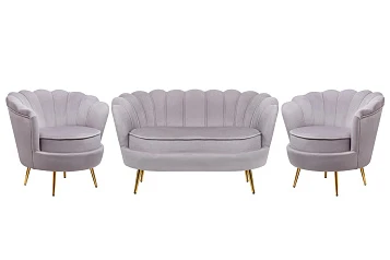 купить Комплект кресел и дивана ракушка Pearl Double Grey