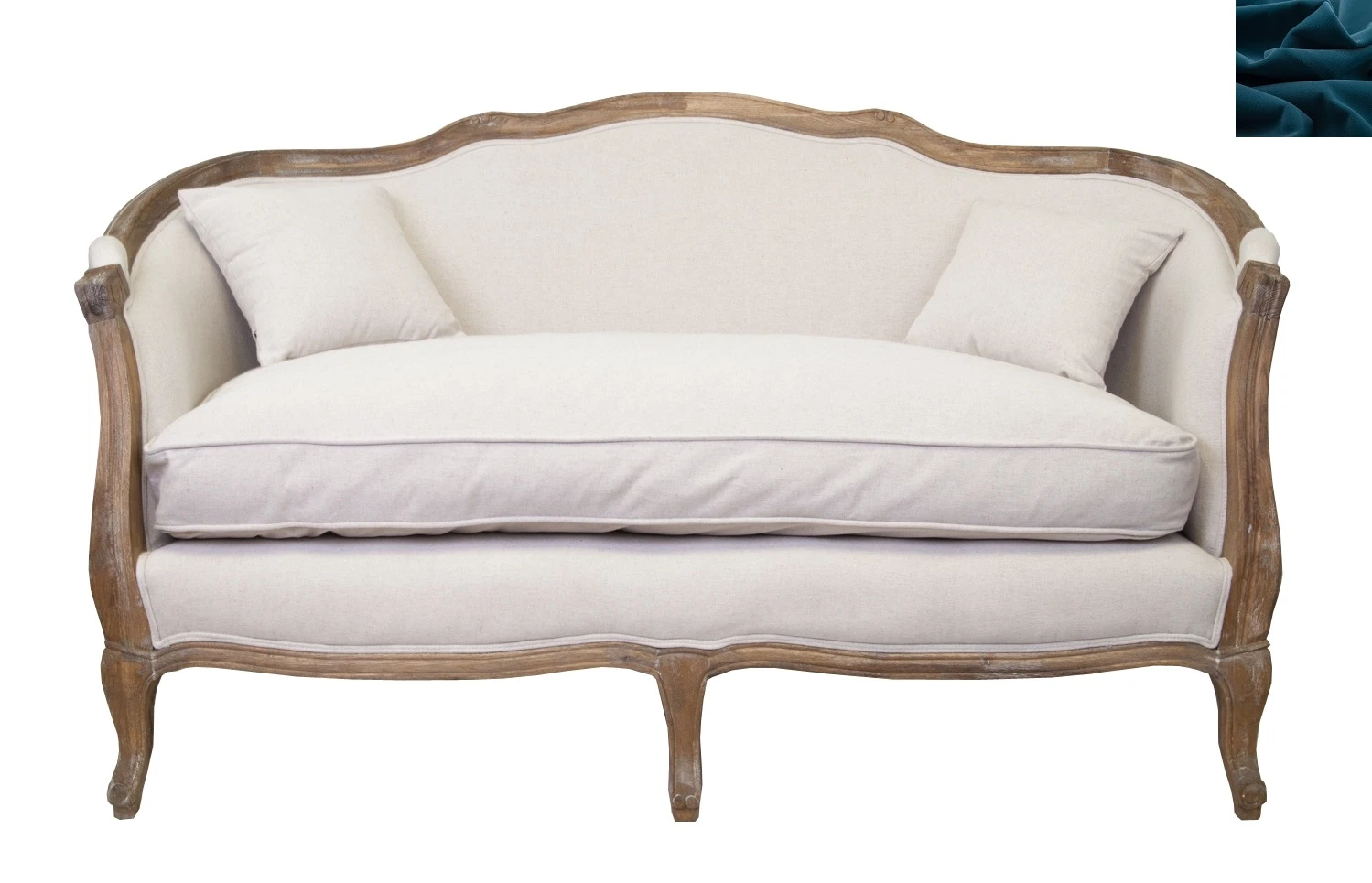 красивый Диван ампир Darcy 2 цвет синий в интернет-магазине