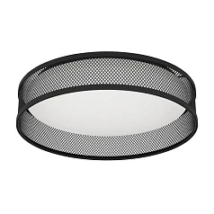 заказать стильные 900795 Потолочный светильник LUPPINERIA, 20W (LED), 3000K, 2400lm, H95, ?385, сталь, черный / пластик, белый