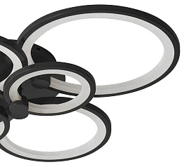 Люстра Oris 6 rings black в интерьере