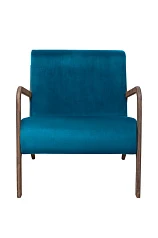 заказать Низкое кресло с деревянными подлокотниками Mody Marine цвет синий в интернет-магазине