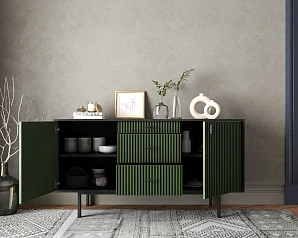Комод две дверки и три ящика "Emerson" арт EM08/green/L в интернет-магазине