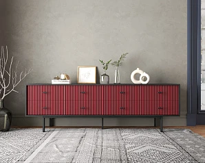 Комод с восемью ящиками "Emerson" арт EM03/red/L в интерьере