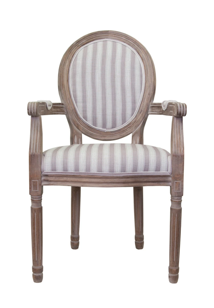 купить красивые Мягкий стул с подлокотниками Volker Arm Pinstripe в интернет-магазине