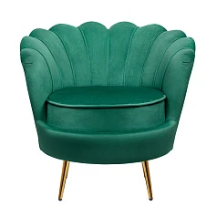 фото Низкое кресло ракушка Pearl Green V2 в интерьере