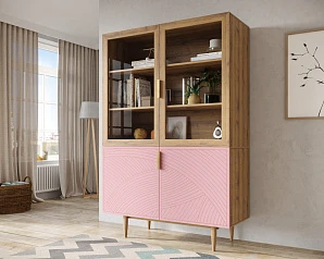 фото Буфет с двумя дверками "Line" LN11/GR1/pink
