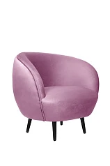 купить стильное Мягкое кресло Small Benee Pink на черных ножках