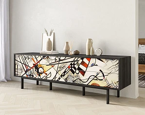 заказать Комод с четырьмя дверками и двумя ящиками "Emerson" by Kandinsky арт EM04/Print_01