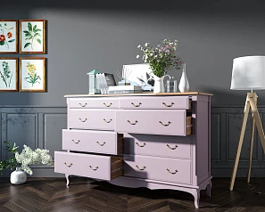 красивые Комод Leontina Lavanda на восемь ящиков арт ST9316/2L