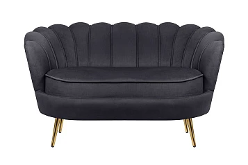 фото Дизайнерский двухместный диван Pearl Double Black в интерьере